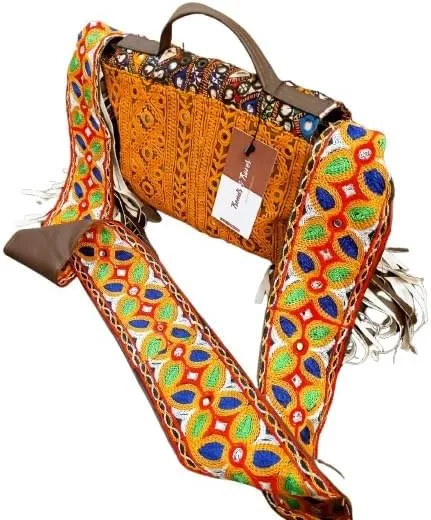 Handmade Sindhi Cultural Embroidered Clutch Bag for Women – Traditional Mirror Work Ethnic Purse for Weddings & Festivals.