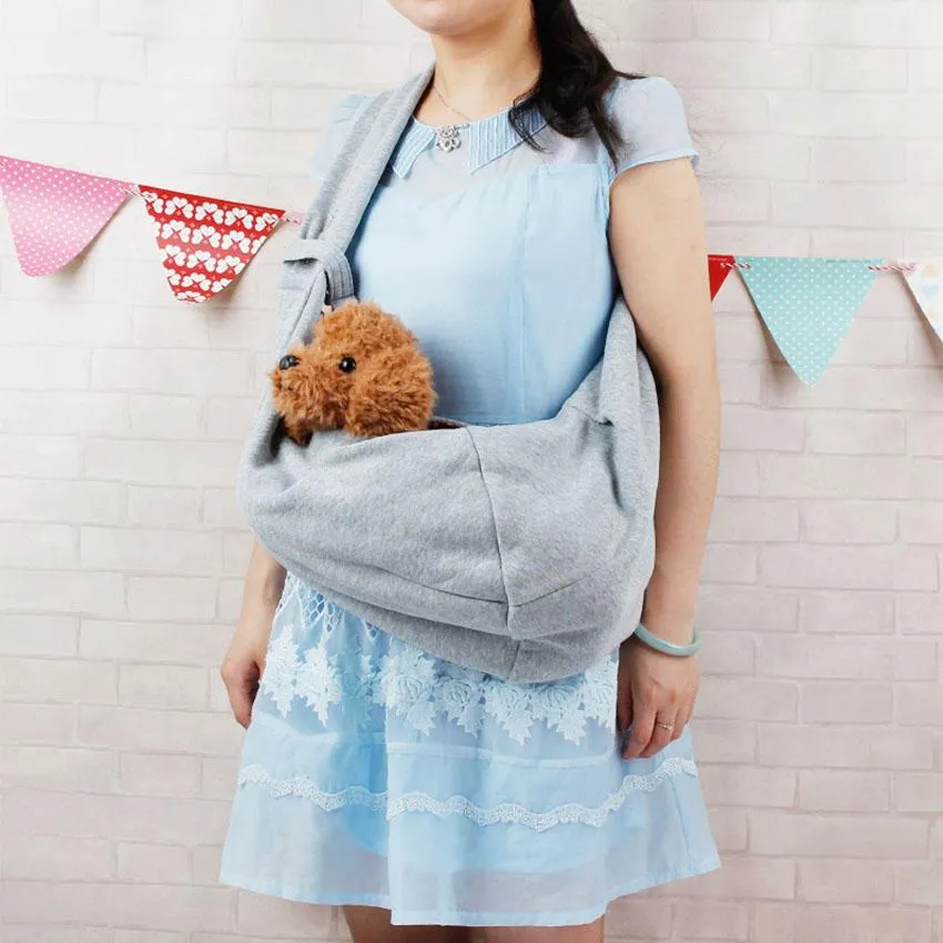 Hands-Free Reversible Small Dog Cat Sling Carrier Bag For Outdoor on Sale