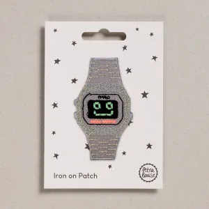 Happy Watch Iron on Patch