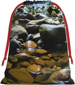 HaxigWcufx Christmas Gift Bag Stream stones Christmas Bags for Christmas Party Supplies Drawstring Bag Party Favors Bags Candy Sack Wrapping Bags for Presents Party