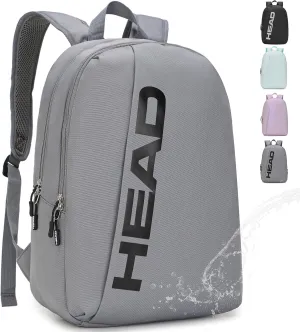 HEAD Waterproof Sports Gym Backpack for Women & Men, Large Casual Daypack Travel Backpacks for College/Weekender Overnight/Work/Fitness, 15.6 inch Laptop Backpack Lightweight Computer Bag Notebook Bag