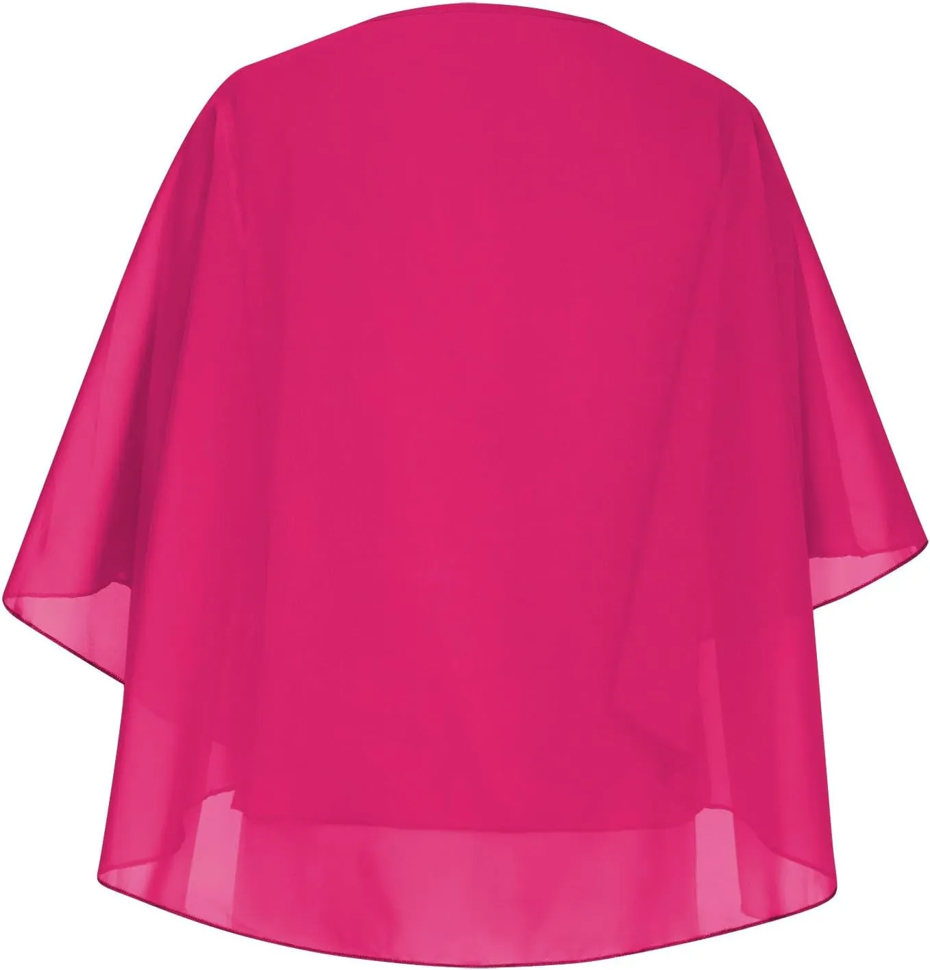 HGps8w Cape Shawls Top for Women Summer Lightweight Flowy Shirts Double-Layered Dressy Chiffon Poncho Blouse