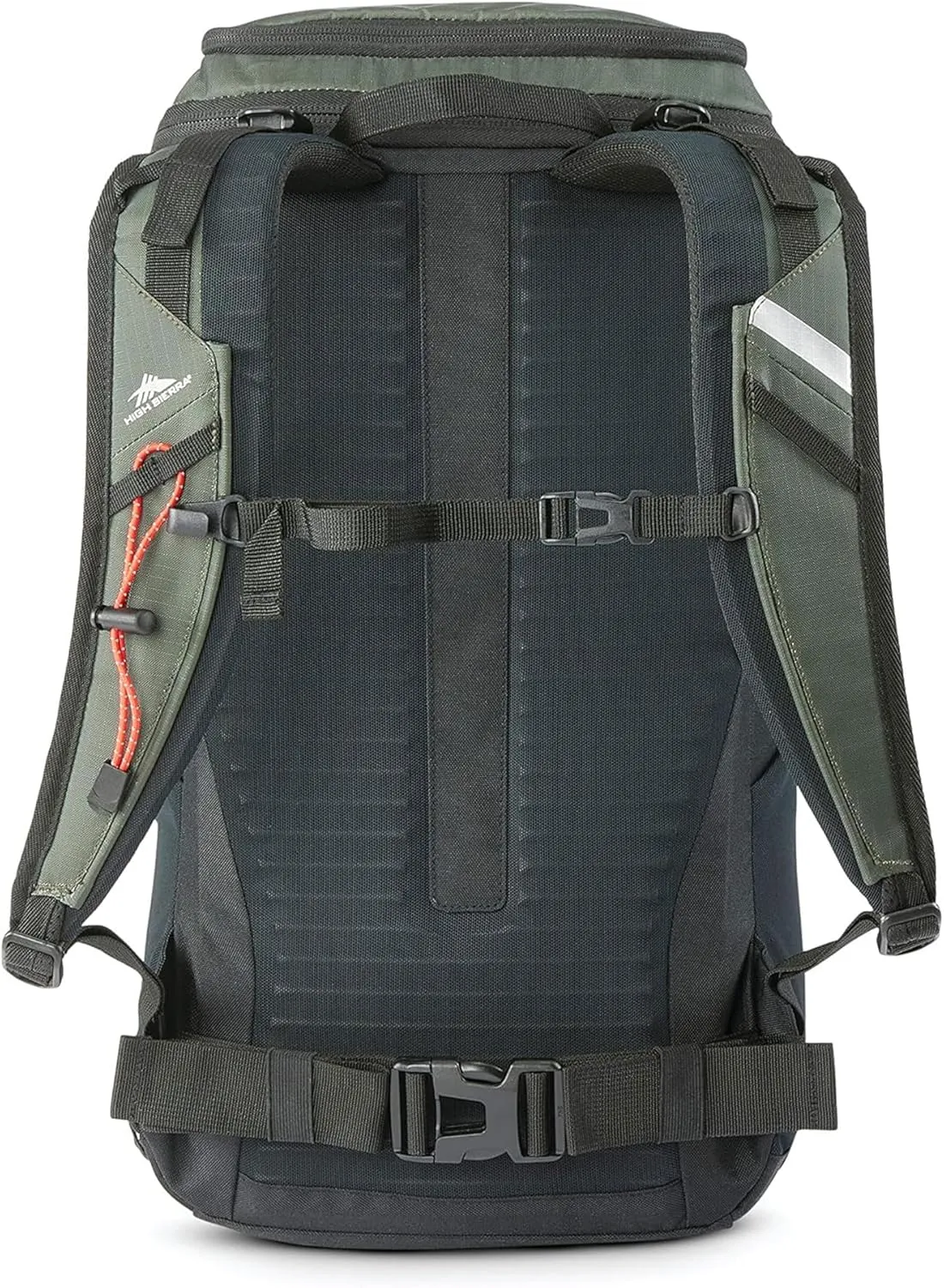 High Sierra Pathway 2.0 Backpack with Hydration Storage Sleeve, for Hiking, Biking, Camping, Traveling, Forest Green/Black, 30L