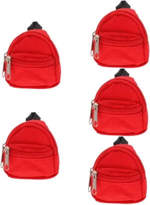 Homoyoyo 5pcs Cute Mini Backpack Doll Costume Ornament Mini Backpack Model Schoolbag Ornament