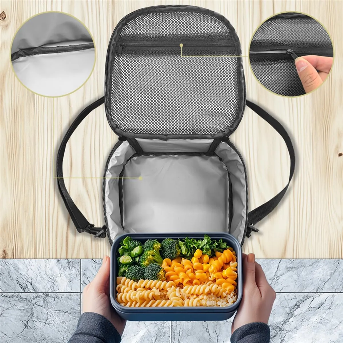 Horse Lunch Box for Girls for School Meal Prep Containers Reusable Insulated Cooler Tote Bag Lunch Bags with Adjustable Shoulder Strap & Inner Zipper Pocket Small Lunchbox