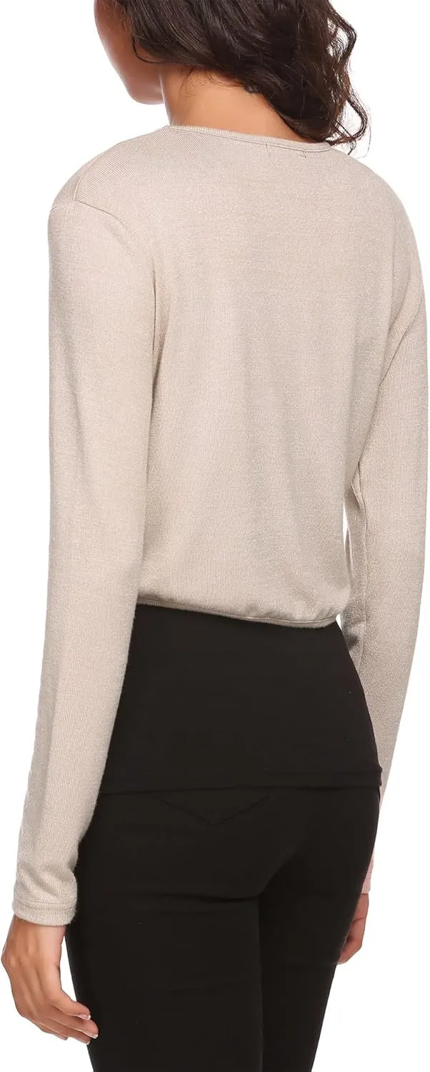 HOTOUCH Shrug Bolero Cardigan for Womens Long Sleeve Short Little Cropped Sweater Knit Jackets for Dress S-XXL
