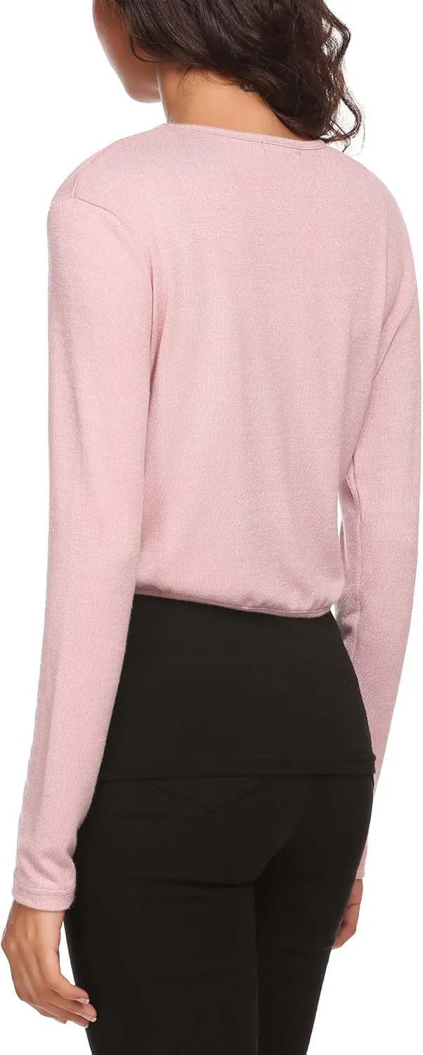 HOTOUCH Shrug Bolero Cardigan for Womens Long Sleeve Short Little Cropped Sweater Knit Jackets for Dress S-XXL