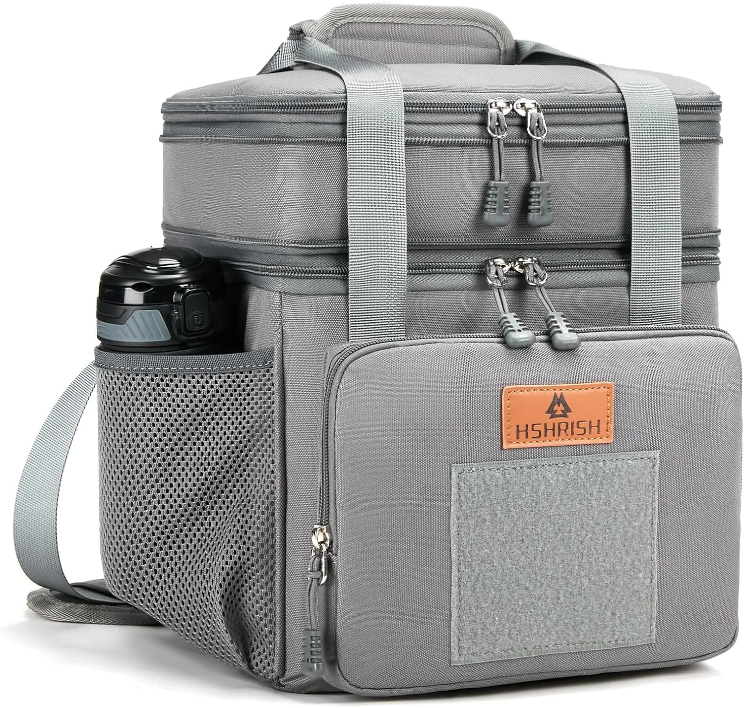 HSHRISH Expandable Large Tactical Lunch Box for Adults, Durable Insulated Lunch Bag with Lots of Storage Space, Cooler Bag for Men Women Work Outdoor Picnic Trips, 24 Cans/16 L