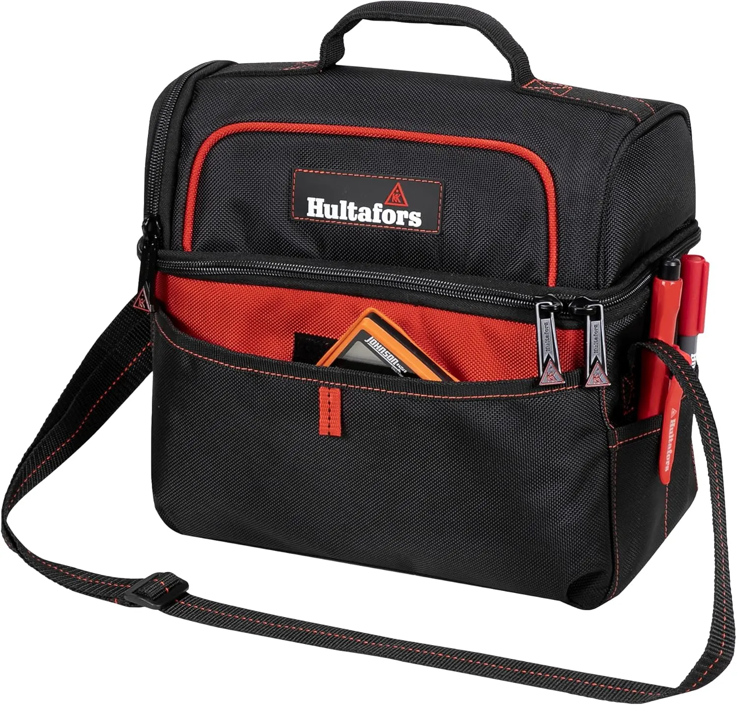 Hultafors Work Gear HT5540 Insulated Cooler Tool Bag, 3 Pockets, Stores 8 Beverage Cans, Heavy Duty Ballistic Polyester, Cooler Bag, Tactical Lunch Bag for Work