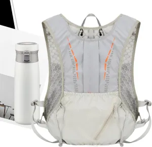 Hydration Backpack - Reflective Lightweight Pack,Lightweight Hydration Backpack with Ergonomic Shoulder Strap for Hiking Skiing Travel Outdoors
