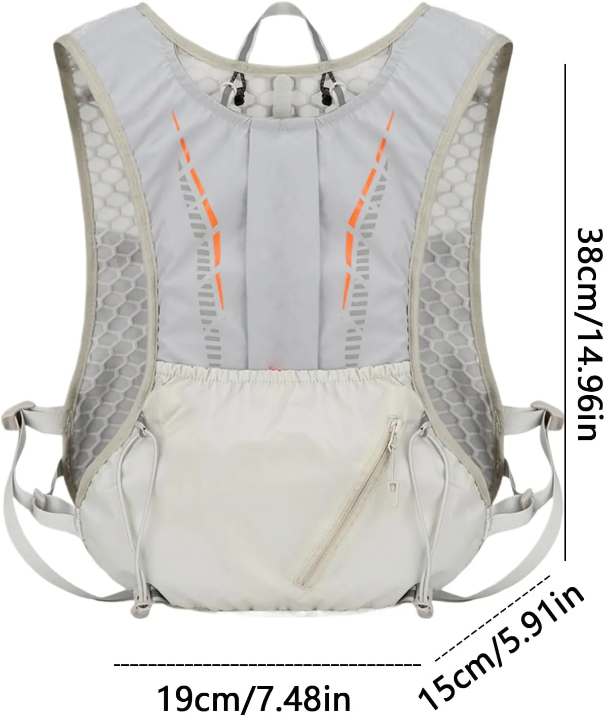 Hydration Backpack - Reflective Lightweight Pack,Lightweight Hydration Backpack with Ergonomic Shoulder Strap for Hiking Skiing Travel Outdoors
