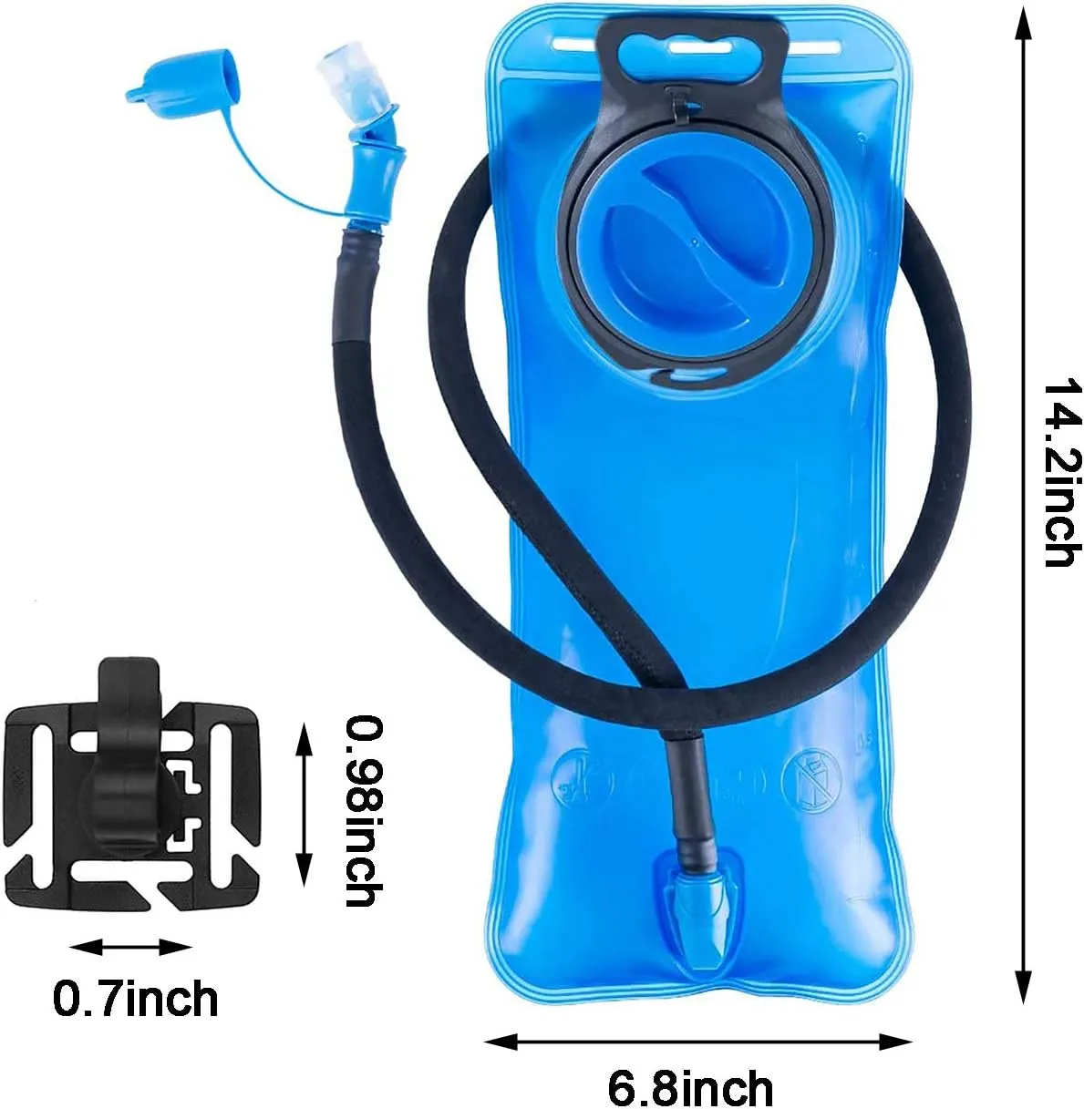 Hydration Bladder 2 Liter,Leak Proof Water Reservoir with Insulated Sleeve, BPA Free Military Water Storage Bladder Bag Hydration Pack Replacement,Great for Bicycling Hiking Camping Hunting Running