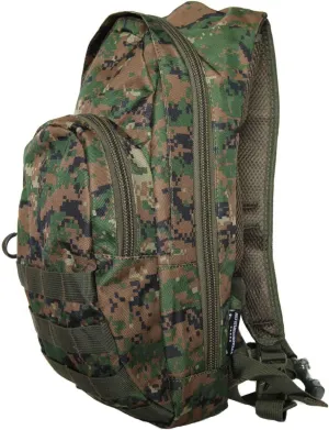 Hydration Molle Backpack with 3L Water Bladder & Bite Valve for Hiking Cycling Running Climbing Biking (Woodland Digital)