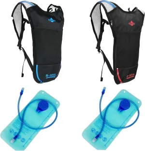 Hydration Pack Backpack with 2L Hydration Water Bladder,Lightweight Breathable with 3 Layer Pockets,Reinforced Shoulder Straps