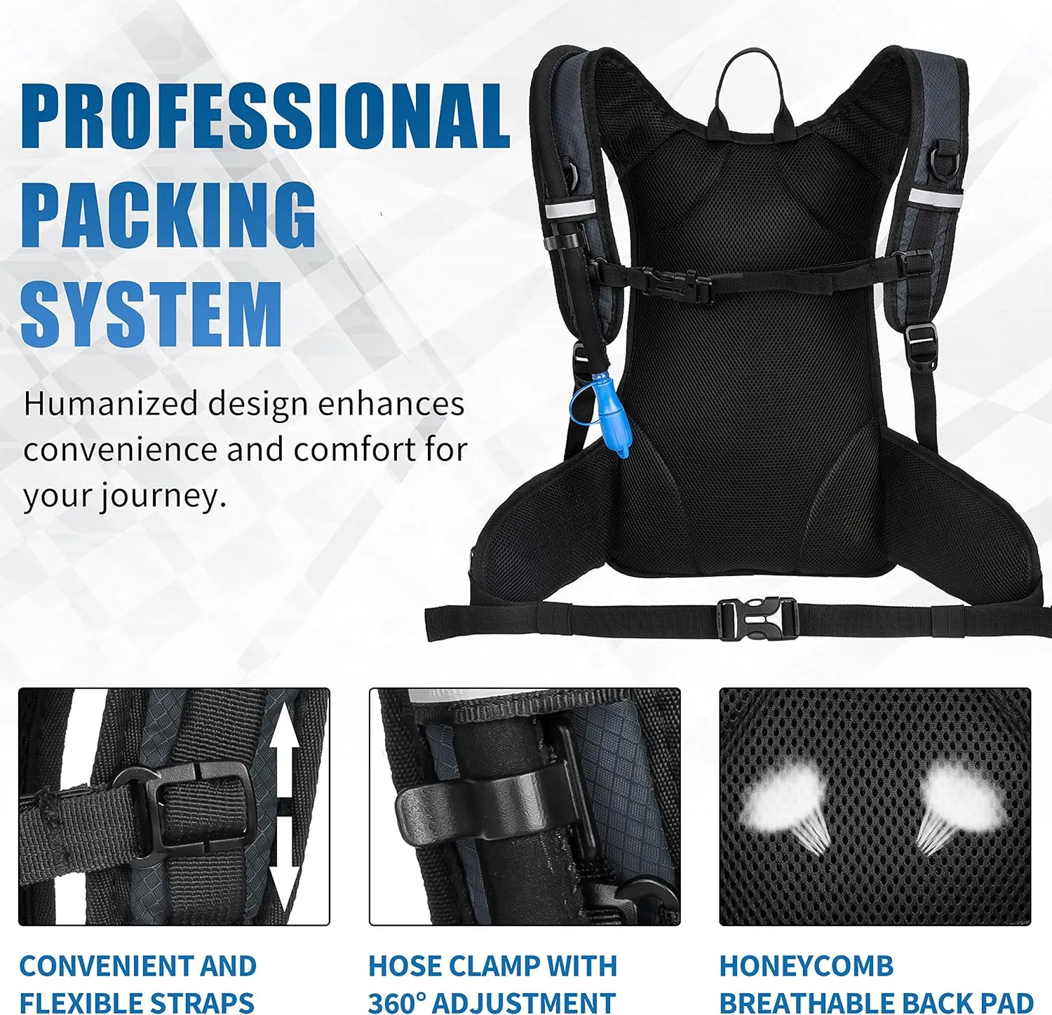 Hydration Pack Hiking Water Backpack - Miracol Insulated Water Bag with 2L Bladder