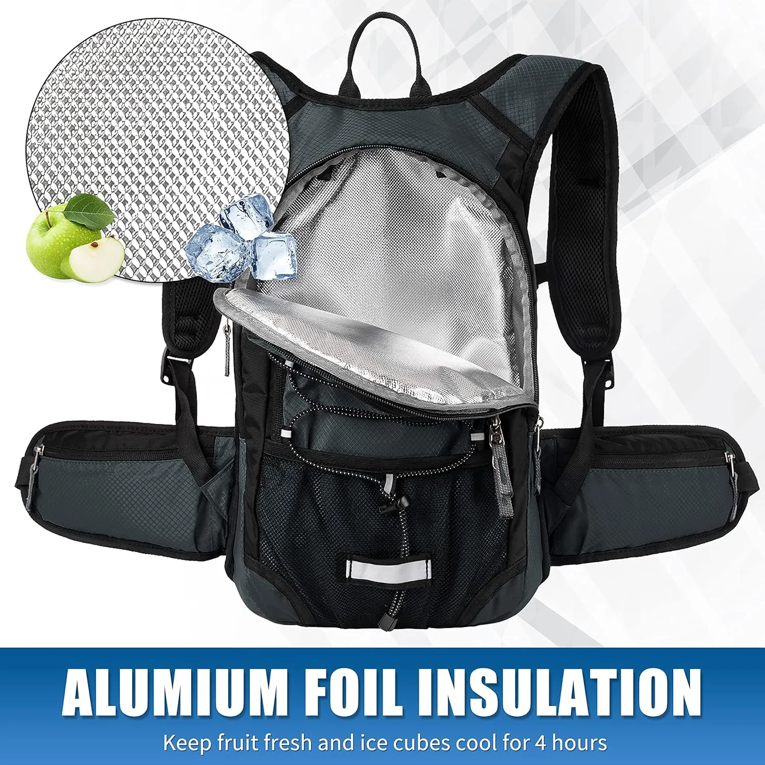 Hydration Pack Hiking Water Backpack - Miracol Insulated Water Bag with 2L Bladder