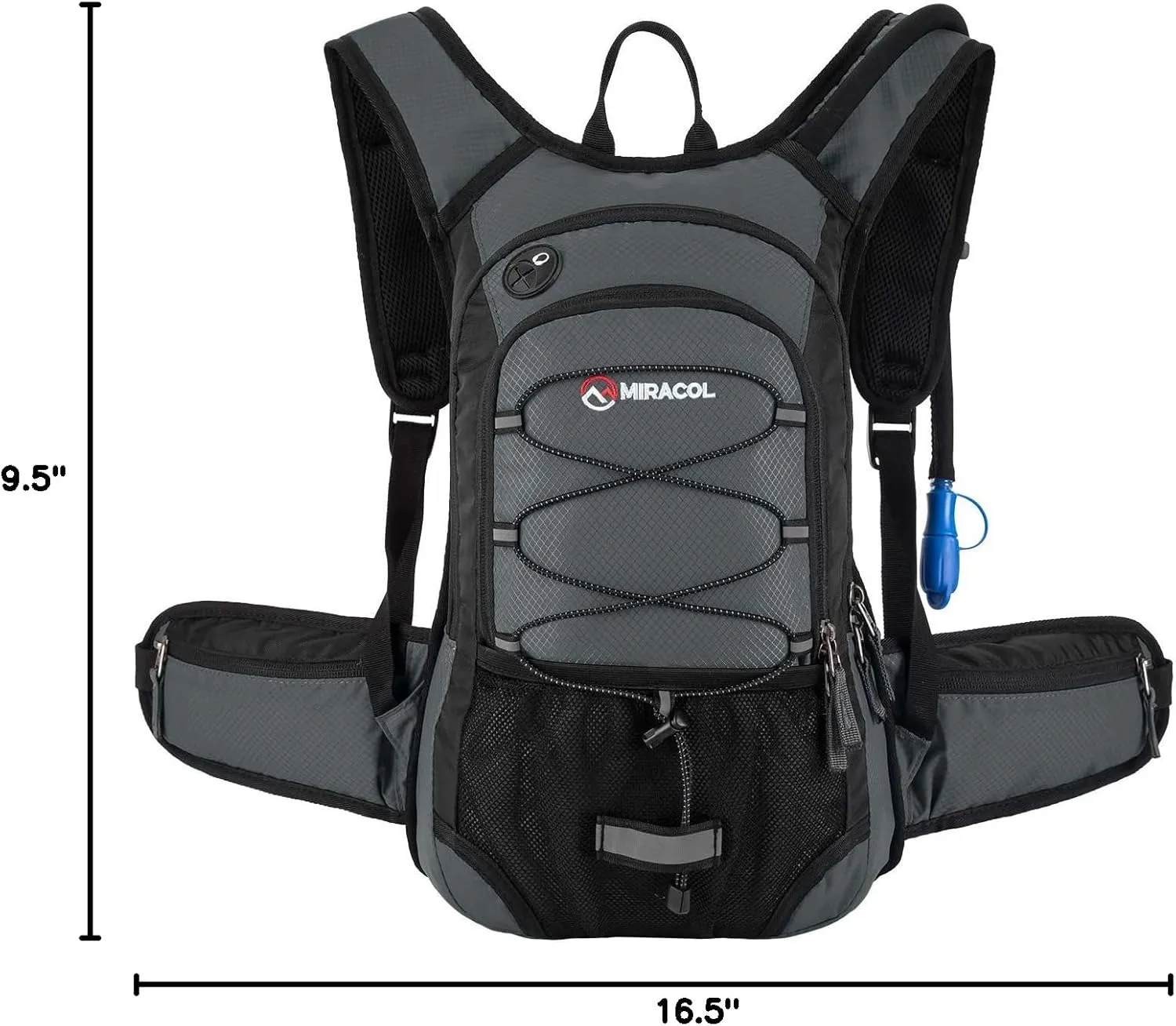 Hydration Pack Hiking Water Backpack - Miracol Insulated Water Bag with 2L Bladder