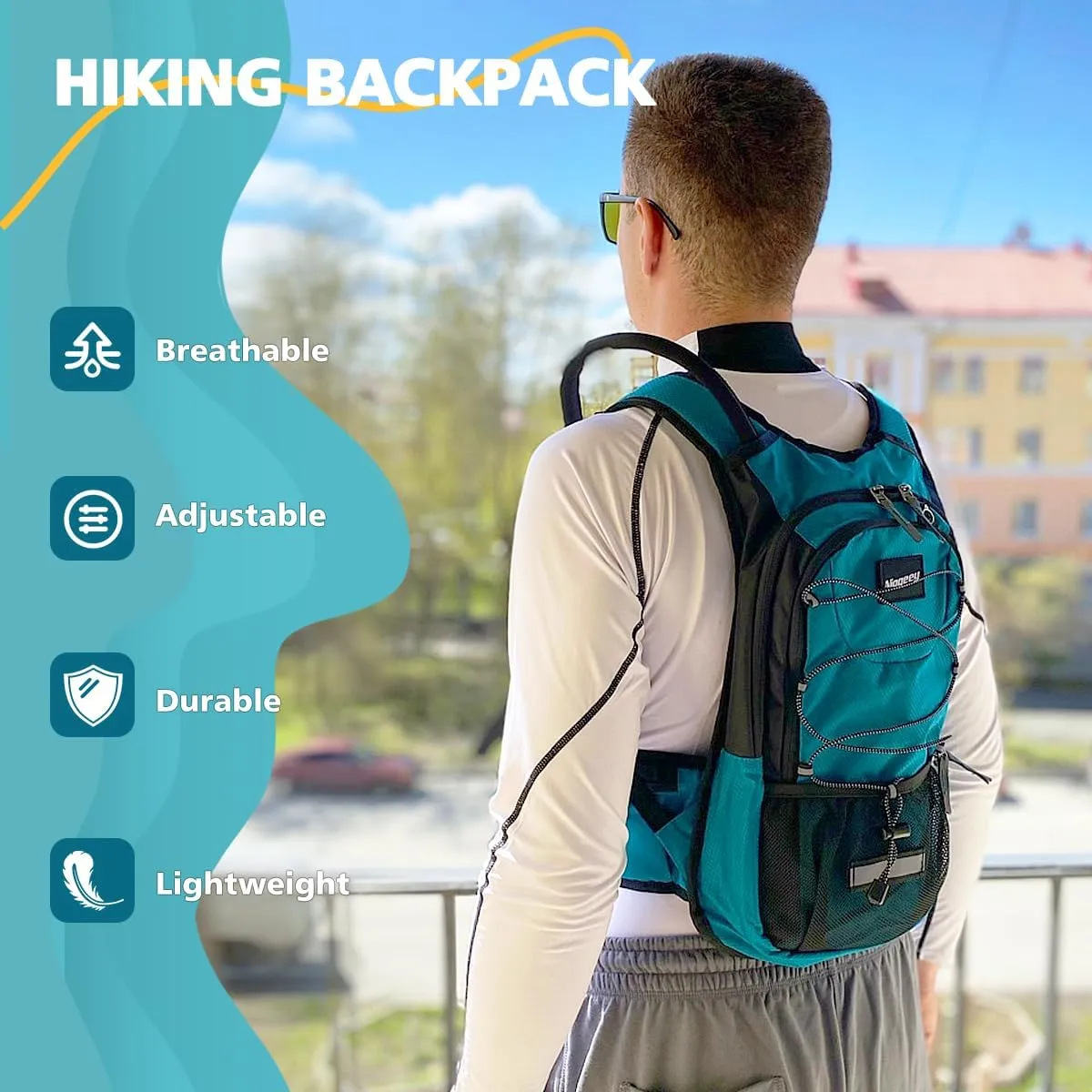 Hydration Pack, Insulated Hydration Backpack with 2L Hydration Bladder, Hiking Backpack for Men Women Kids, Water Backpack for Hiking, Running, Cycling, Camping