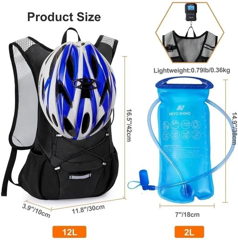 Hydration Pack - Lightweight Running Hydration Backpack For Men Women Hydration Backpack With Storage For Cycling, Hiking, Running, Climbing,Camping, Biking 2L Hydration Bladder Included(Green)