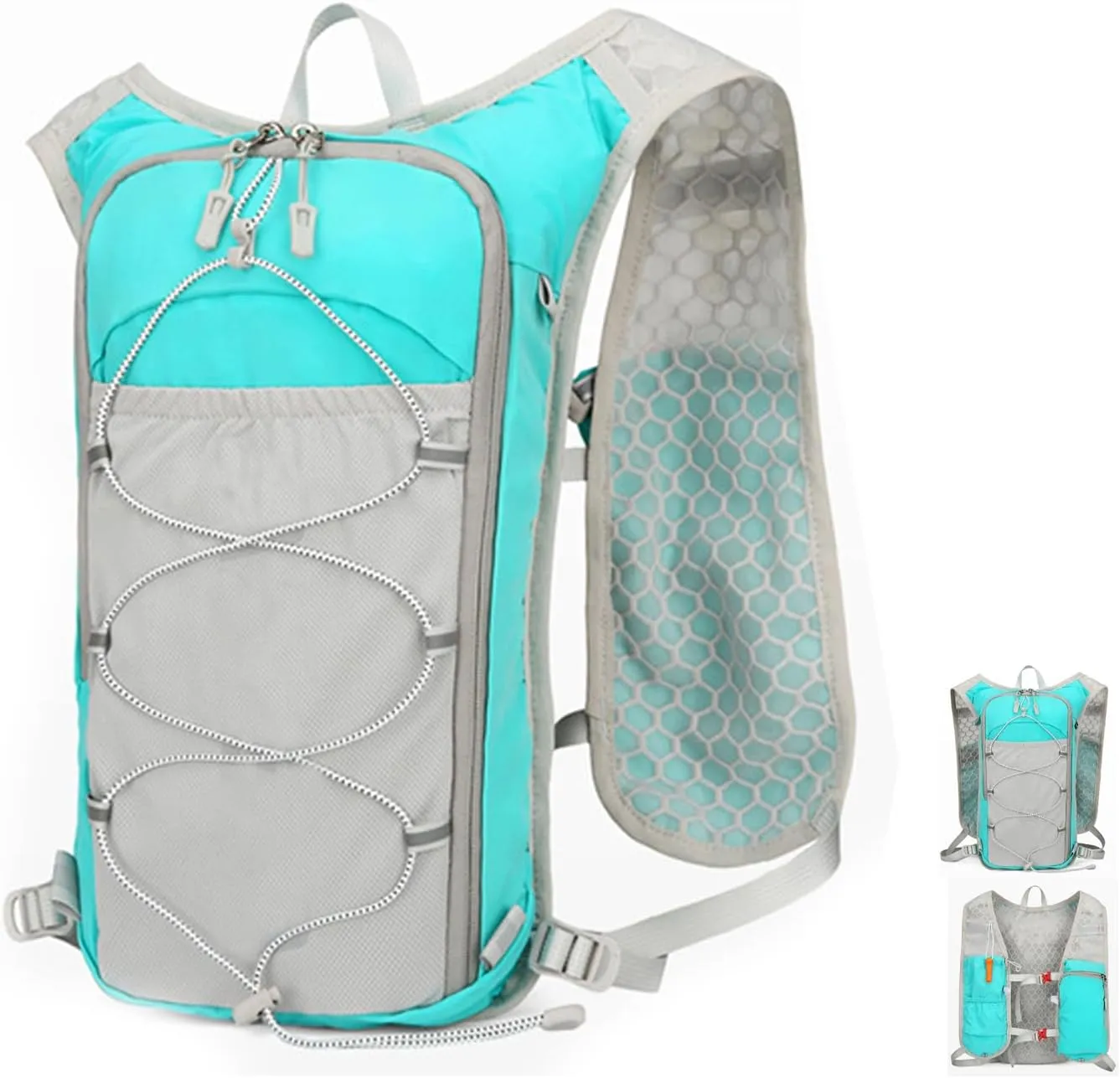 Hydration Pack Running - Outdoor Bladder Daypack for Men - Breathable & Reflective Hydration Backpack for Running and Jogging, for Runs, Cycling, Trails, Marathons
