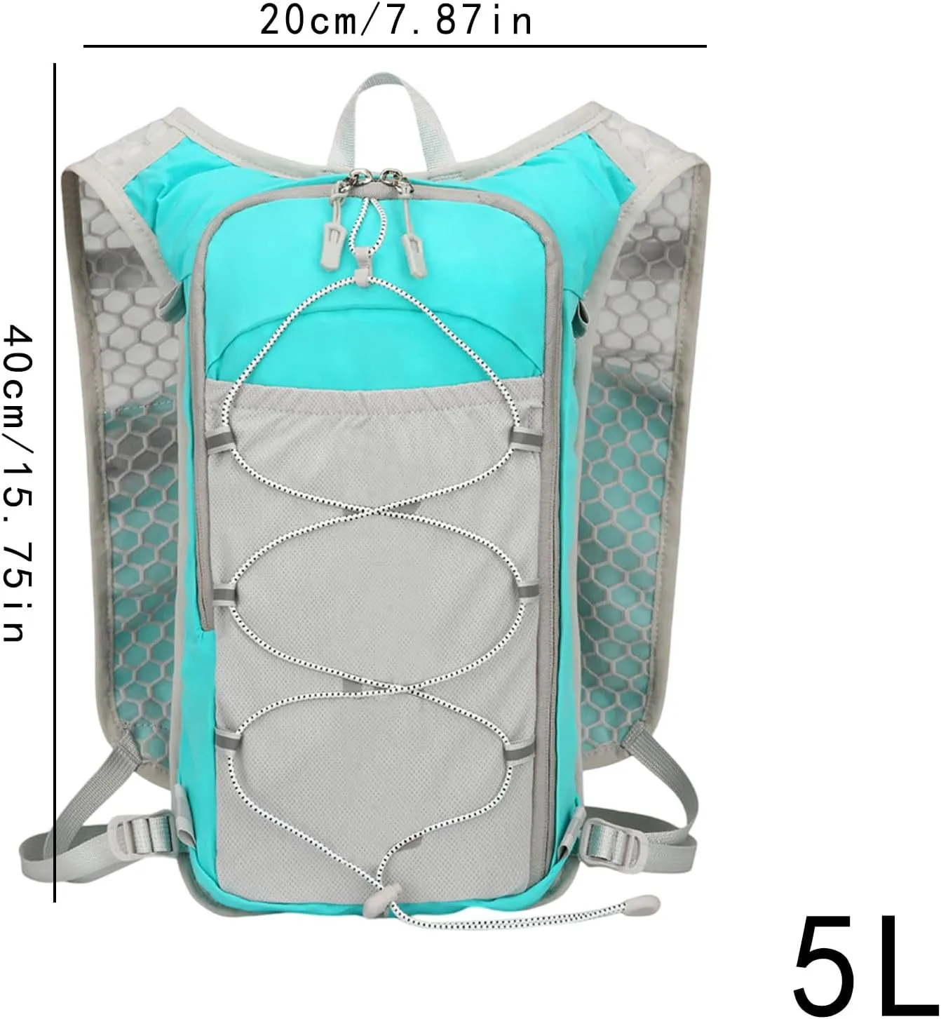 Hydration Pack Running - Outdoor Bladder Daypack for Men - Breathable & Reflective Hydration Backpack for Running and Jogging, for Runs, Cycling, Trails, Marathons