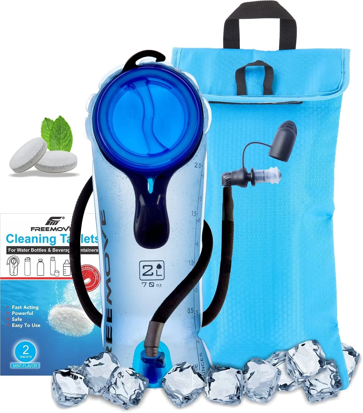 Hydration Pack with 2L or 3L Water Bladder & Cooler Bag > Keeps Drink Cool & Protects Bladders > Camelback Reservoir for Hydration Backpack, Tasteless & BPA Free, Quick Release Tube & Shutoff Valve