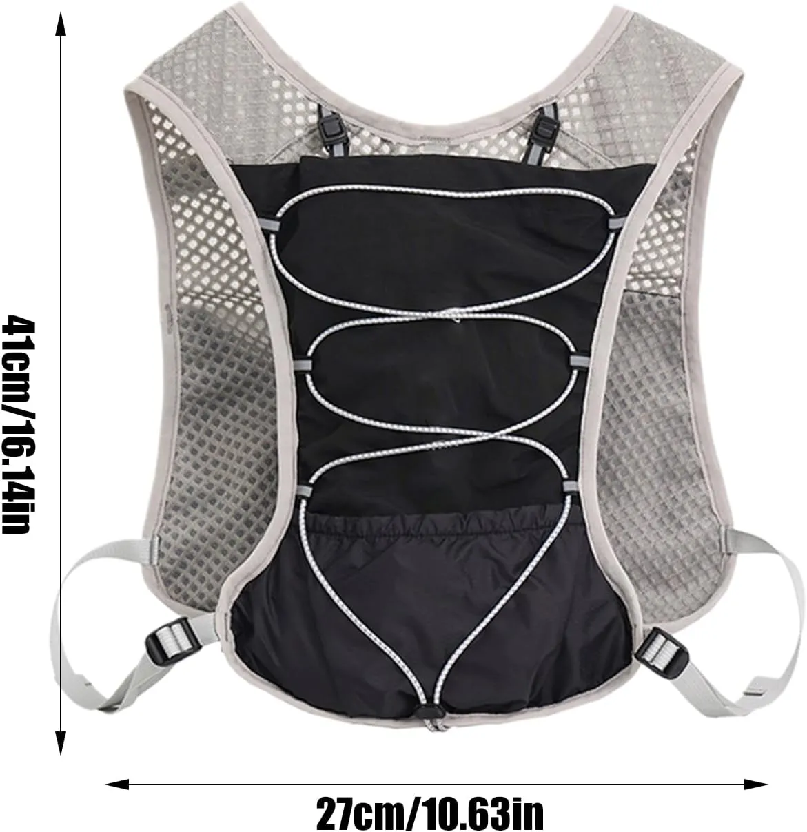 Hydration Vest, 5L Waterproof Running Vest, Adjustable Fit, Breathable Sports Gear, for Cycling, Trail Running, Mountain Adventures, Hiking, Outdoor Activities, 16.14x10.63 Inches