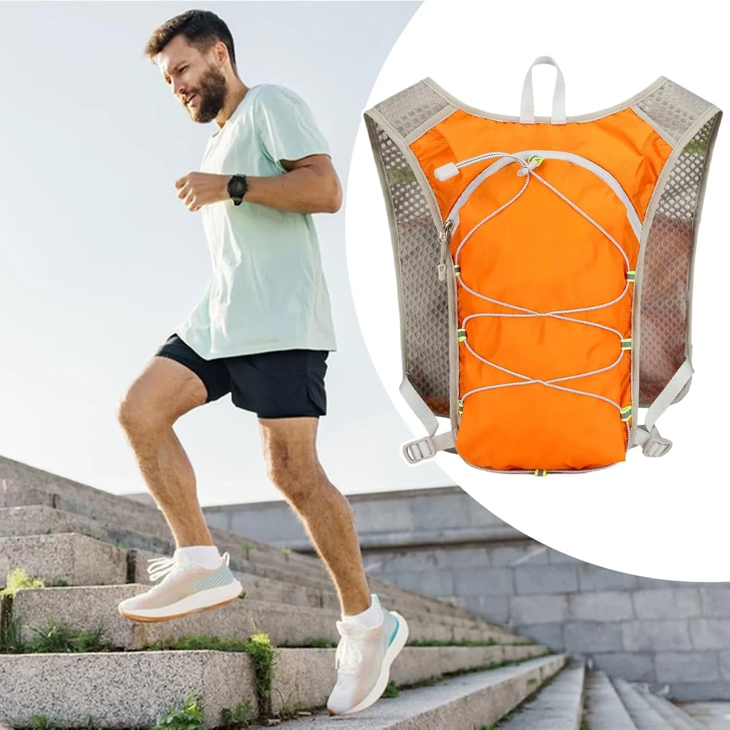 Hydration Vest for Women, Water Vest, Breathable Hydration Vest Sports Bag, Waterproof Bladder Slim Chest Pack Equipment for Women Marathons