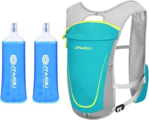 Hydration Vest Hydration Bag with 2Pcs Water Bladders Multi Pockets Breathable Hydration Pack Running Vest for Hiking Biking