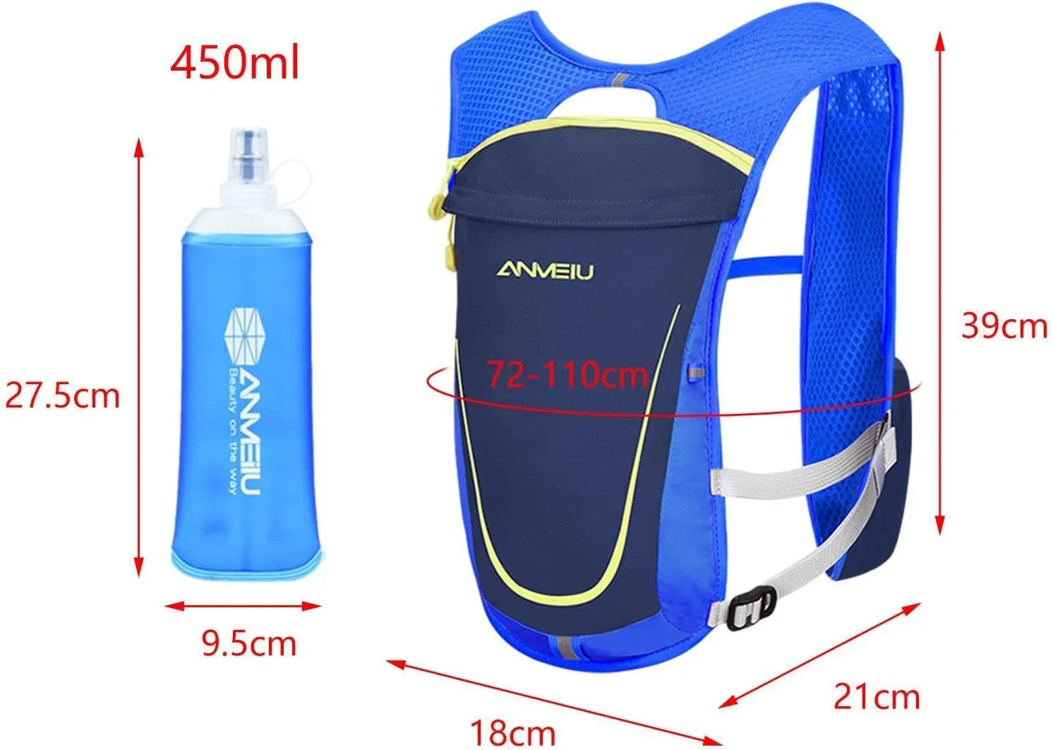 Hydration Vest with Water Bladders for Outdoor Adventures