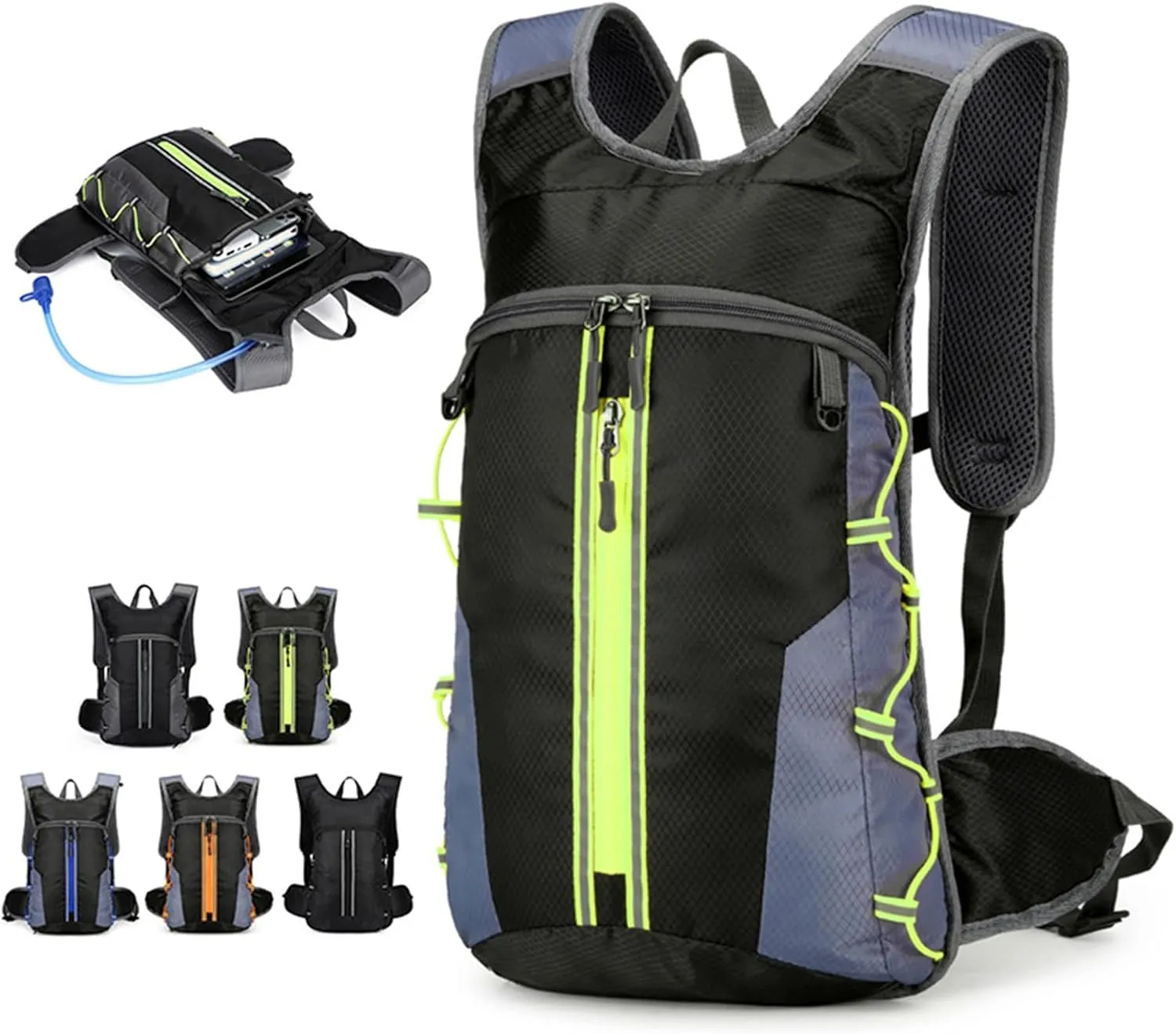 Hydrations Backpack Packable Hydrations Pack Water Backpack Water Bladder Bag for Running Cycling Camping Travel Daypack