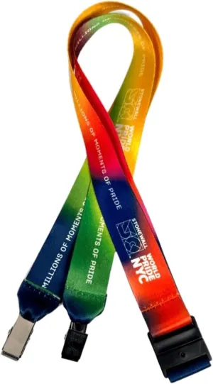 ID&C 5/8" (15mm) Custom Full Color Lanyards - Double Croc Clip - 25 PCS - Personalize with Text, Logo, Artwork - Events, Resorts & Cruises