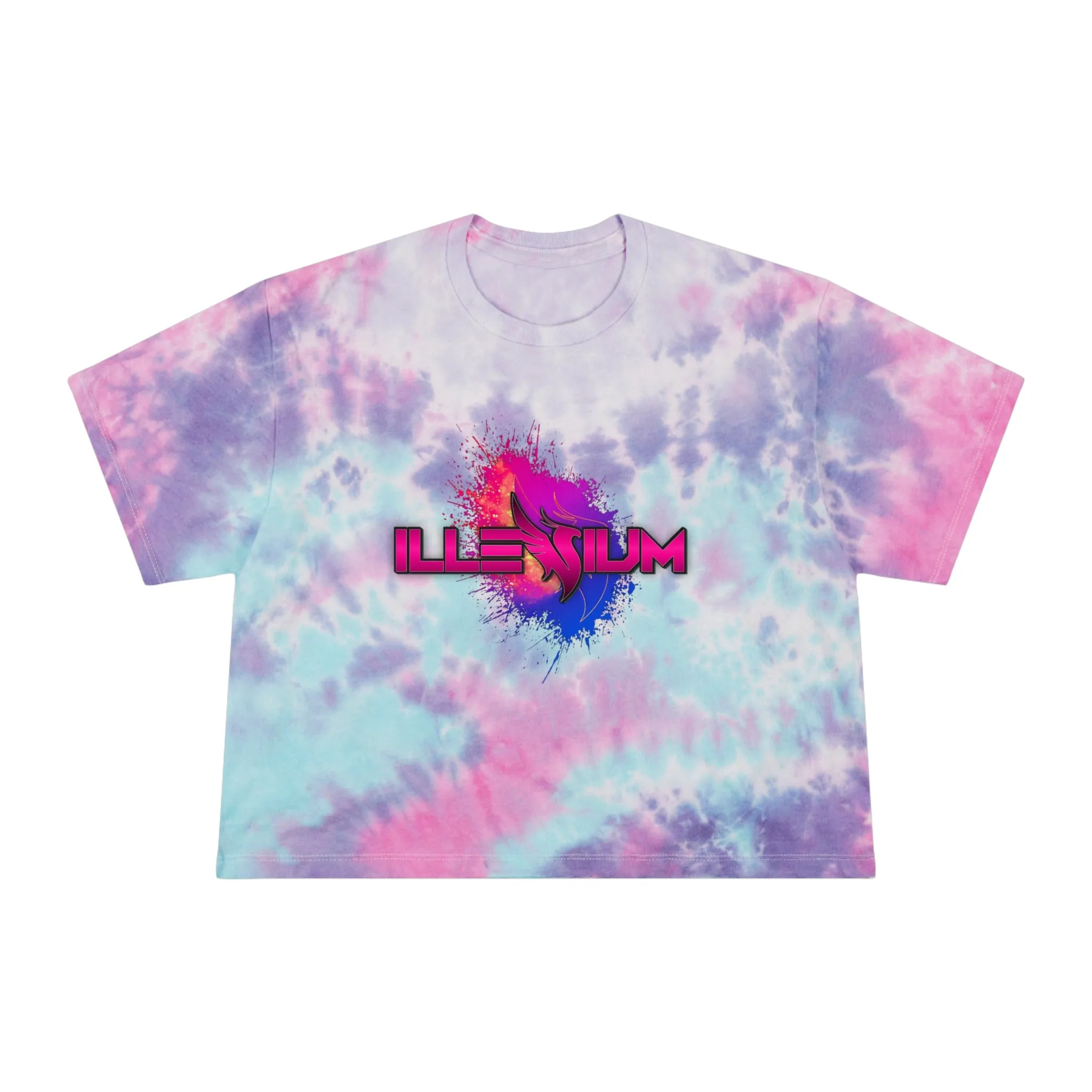Illenium Tie-Dye Crop Top Sweat Proof Rave Music Festival Shirt