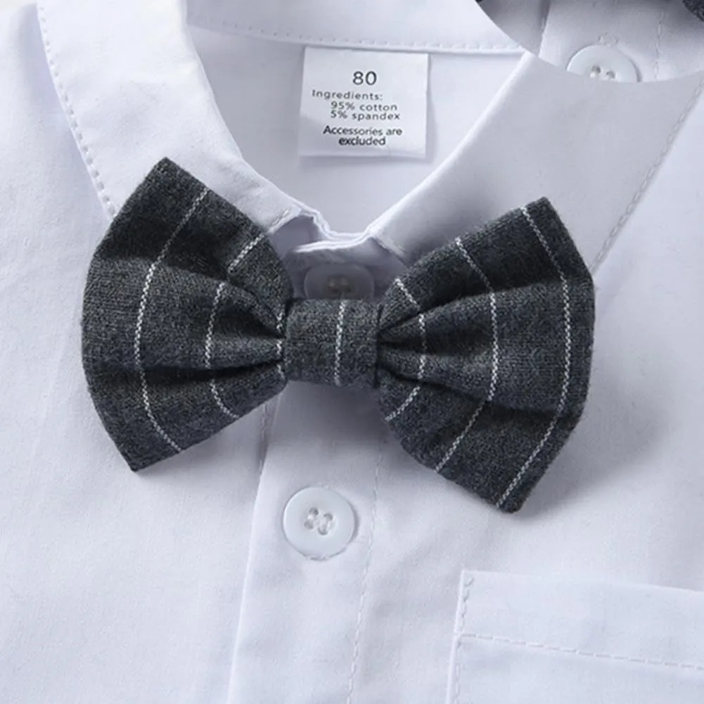 IMEKIS Toddler Baby Boy Christening Outfit Christmas Kids Bowtie Shirt Waistcoat Pants Wedding Holiday Tuxedo Gentleman Suits
