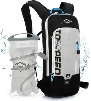 INOXTO Hydration Pack Backpack， Hydration Pack Lightweight Water Backpack with 2L Water Bladder Bag Daypack for Hiking Running Cycling Camping Hunting for Women Men