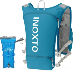 INOXTO Running Hydration Vest Backpack,Lightweight Pack with 1.6L Water Bladder Hydration Backpack Daypack for Hiking Trail Running Cycling Race Marathon for Women Men
