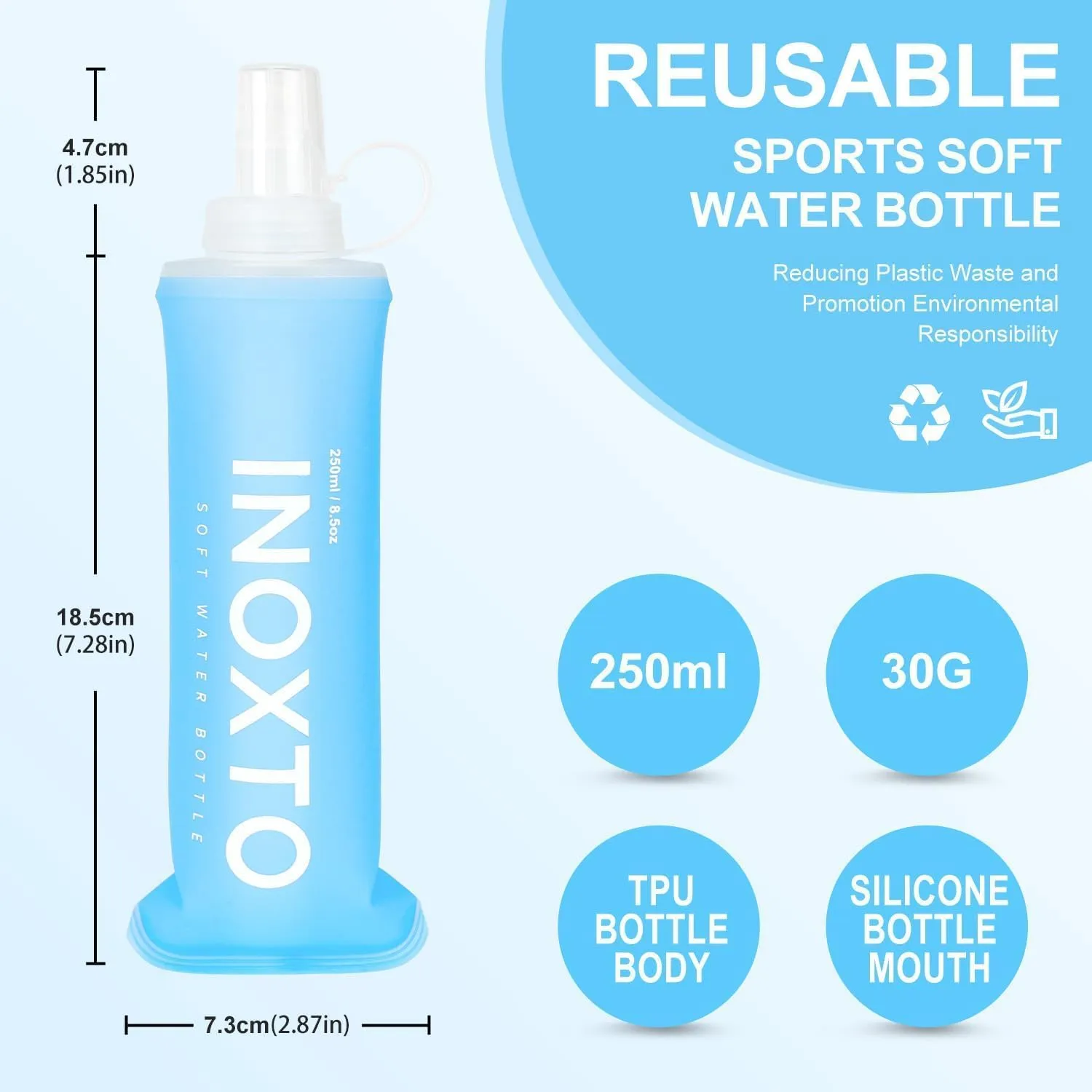 INOXTO Running Hydration Vest ,Lightweight Insulated Pack with 250ml Soft Flask Daypack for Hiking Trail Running Cycling Race Marathon for Women Men