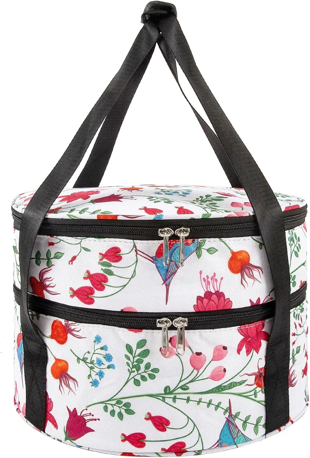 Insulated Double Decker Casserole Carrier for Hot or Cold Food, Pie and Dish Carrying Case, Lunch Bag for Party/Picnic, Pioneer Woman Dishes