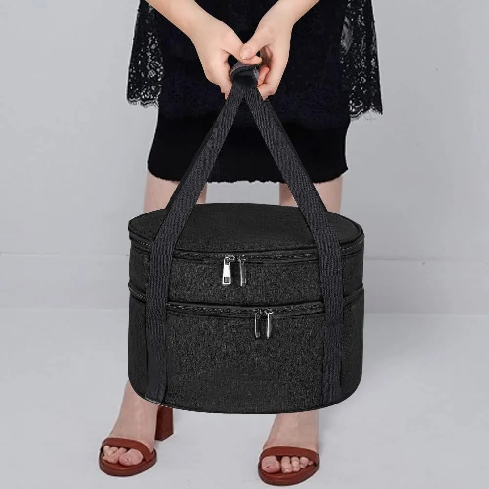 Insulated Double Decker Casserole Carrier - Hot or Cold Food, Pie & Salad Bowl Holder - Perfect for Parties/Picnics