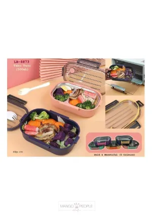 Insulated Stainless Steel Lunch Box for School and Office Use - 500ml