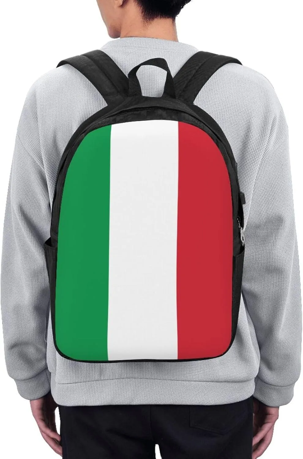 Italy Flag Laptop Backpacks Travel Backpack Casual Business Daypack Sport Rucksack Computer Bag Fits up to 17 Inch Notebook with USB Port