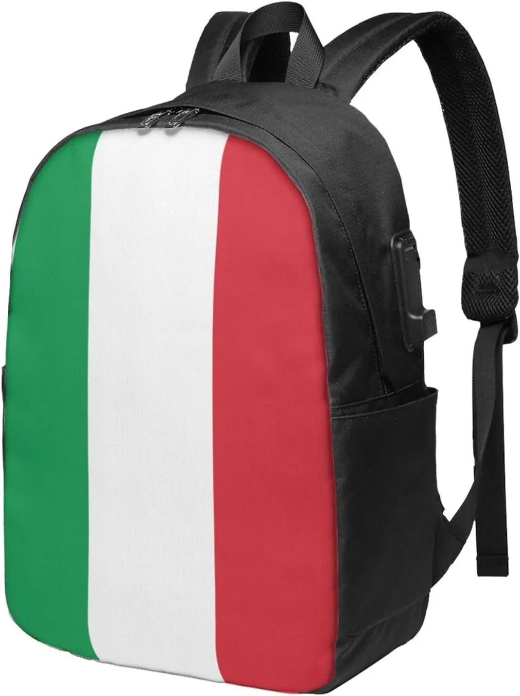Italy Flag Laptop Backpacks Travel Backpack Casual Business Daypack Sport Rucksack Computer Bag Fits up to 17 Inch Notebook with USB Port
