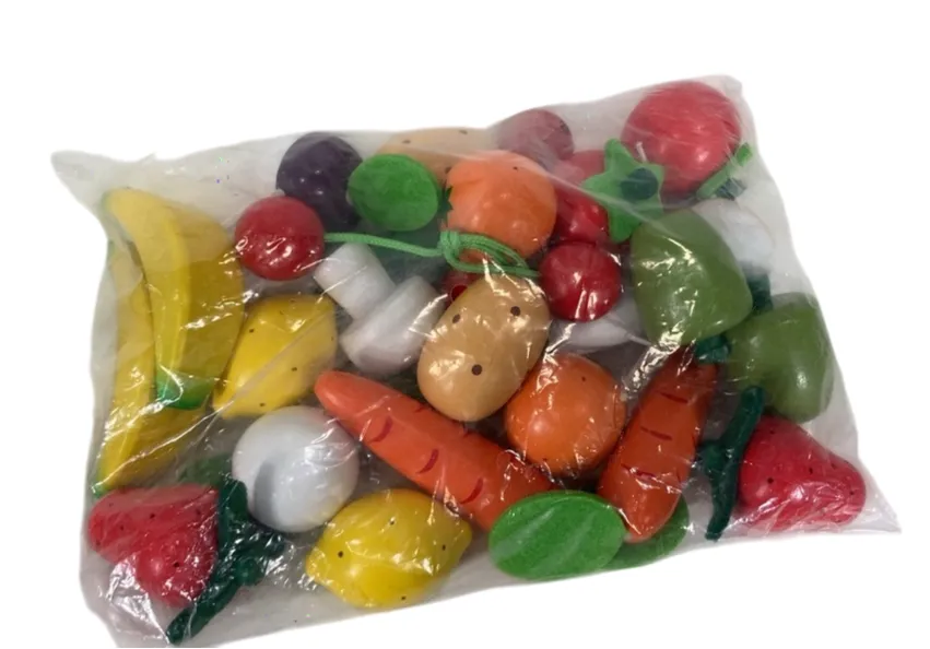 Janod Wooden Play Food Fruit and Vegetable Basket