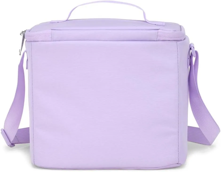 JanSport Super Snack – Insulated Lunch Bag with BPA-Free Liner, Zipper Top Opening, and Adjustable Shoulder Strap, Pastel Lilac