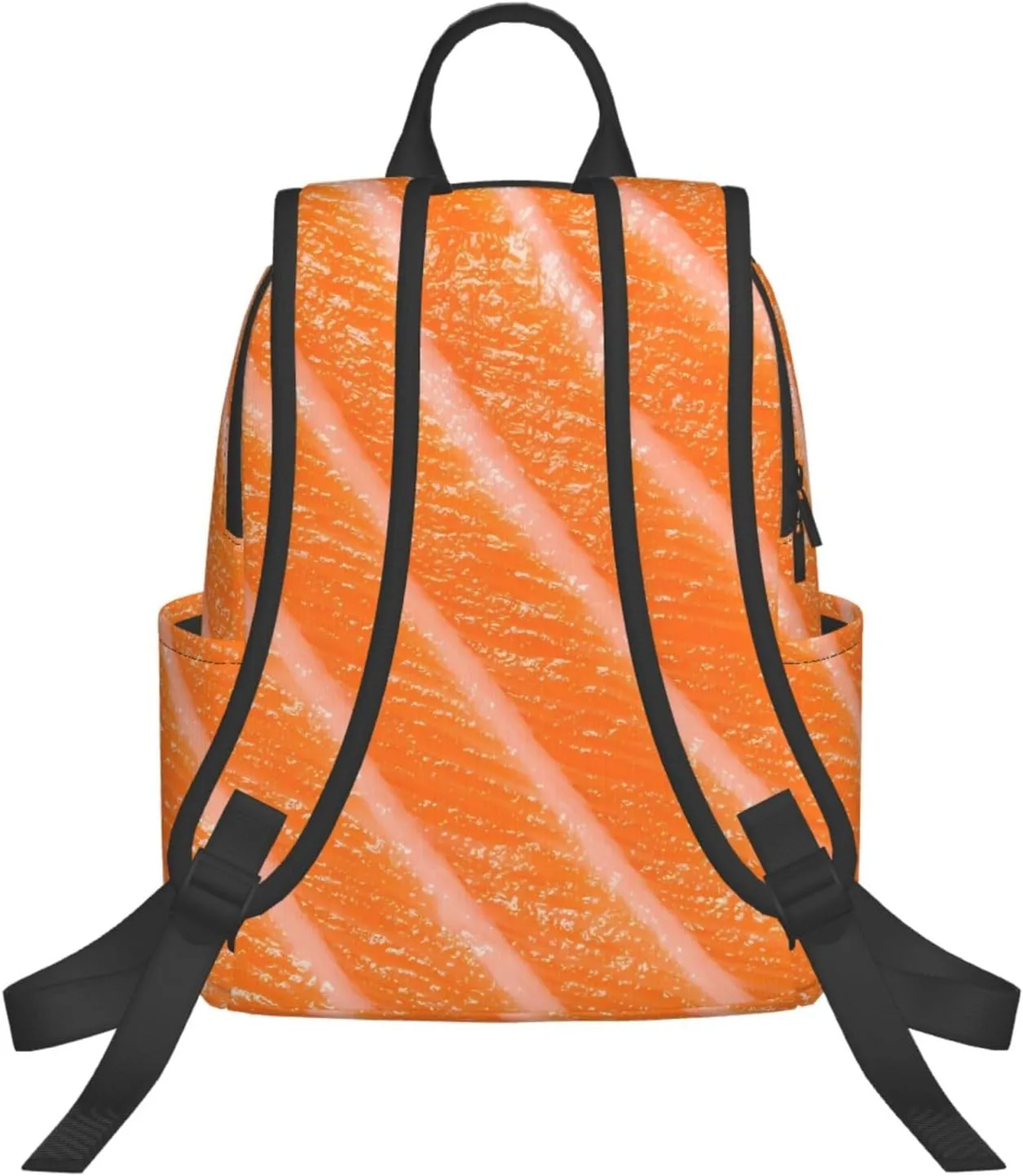 Japanese Salmon Sushi Sashimi Casual Backpacks Large Capacity Laptop Backpack Sports Rucksack Travel Daypack Adjustable Shoulder Strap Work Bag for Outdoor Camping