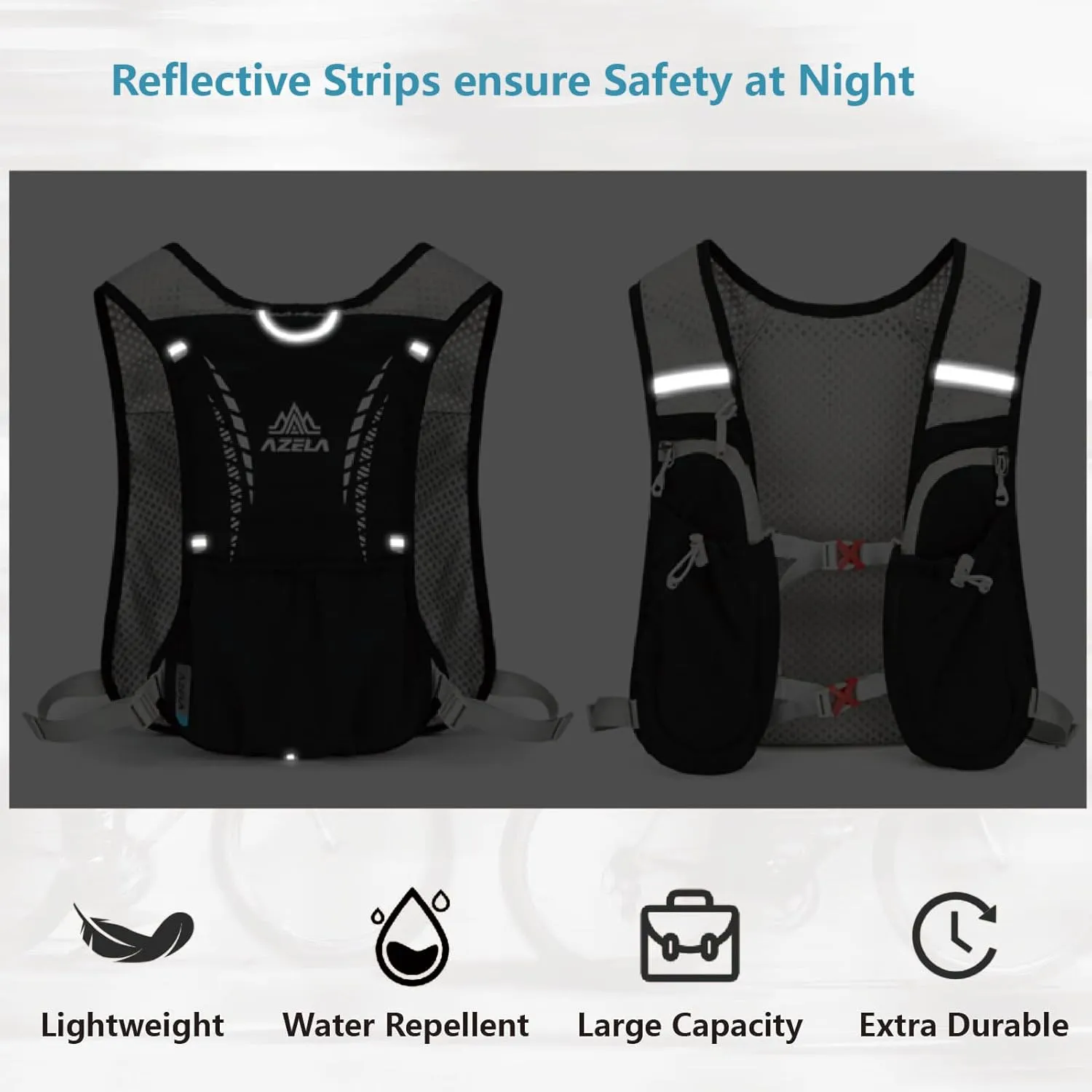 JEELAD Lightweight Running Vest for Women and Men with 1.5L Water Bladder for Hiking Trail Running Gear Cycling Marathon