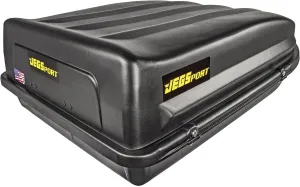 JEGS Rooftop Cargo Carrier for Car Storage - Large Roof Rack Cargo Carrier - Heavy Duty Weatherproof Storage - Made in USA - 18 Cubic Ft - 110 Lb Capacity - Aero Hard Shell Cargo Carrier