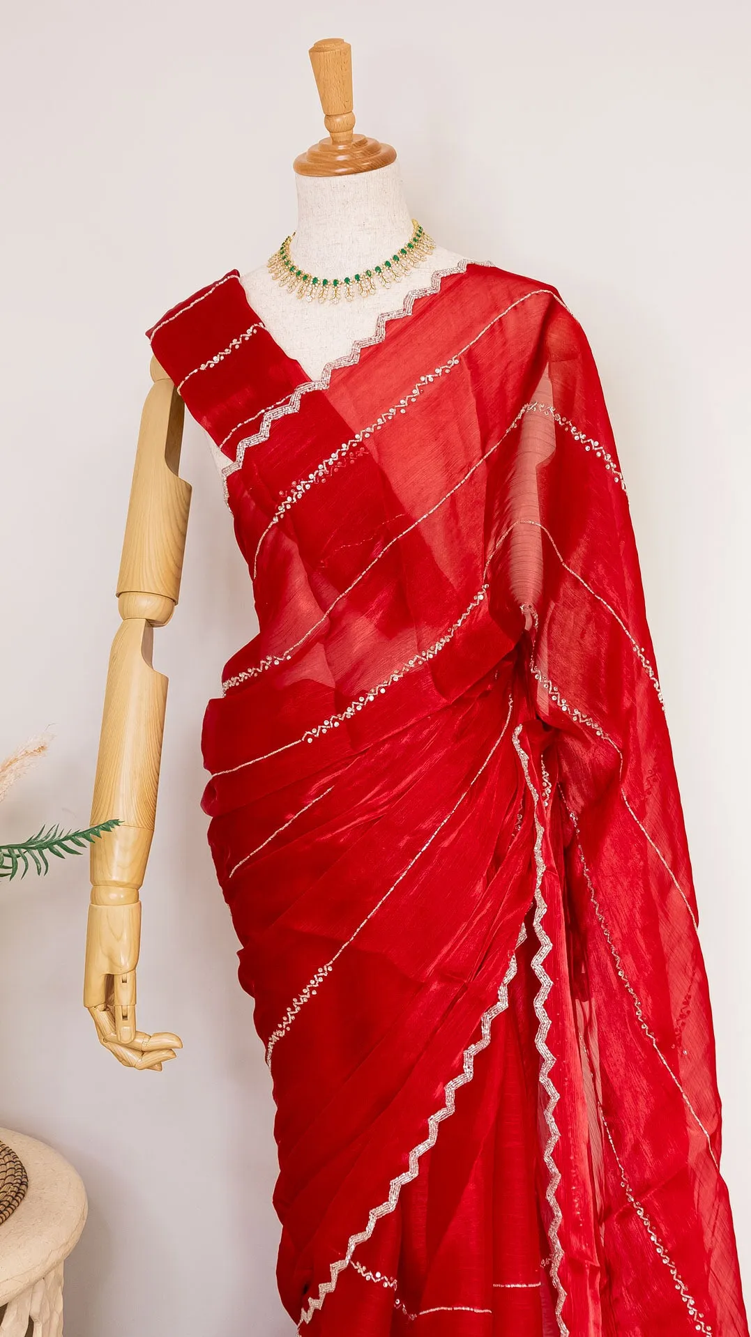 Jimmy Choo Hand Embroidered Saree