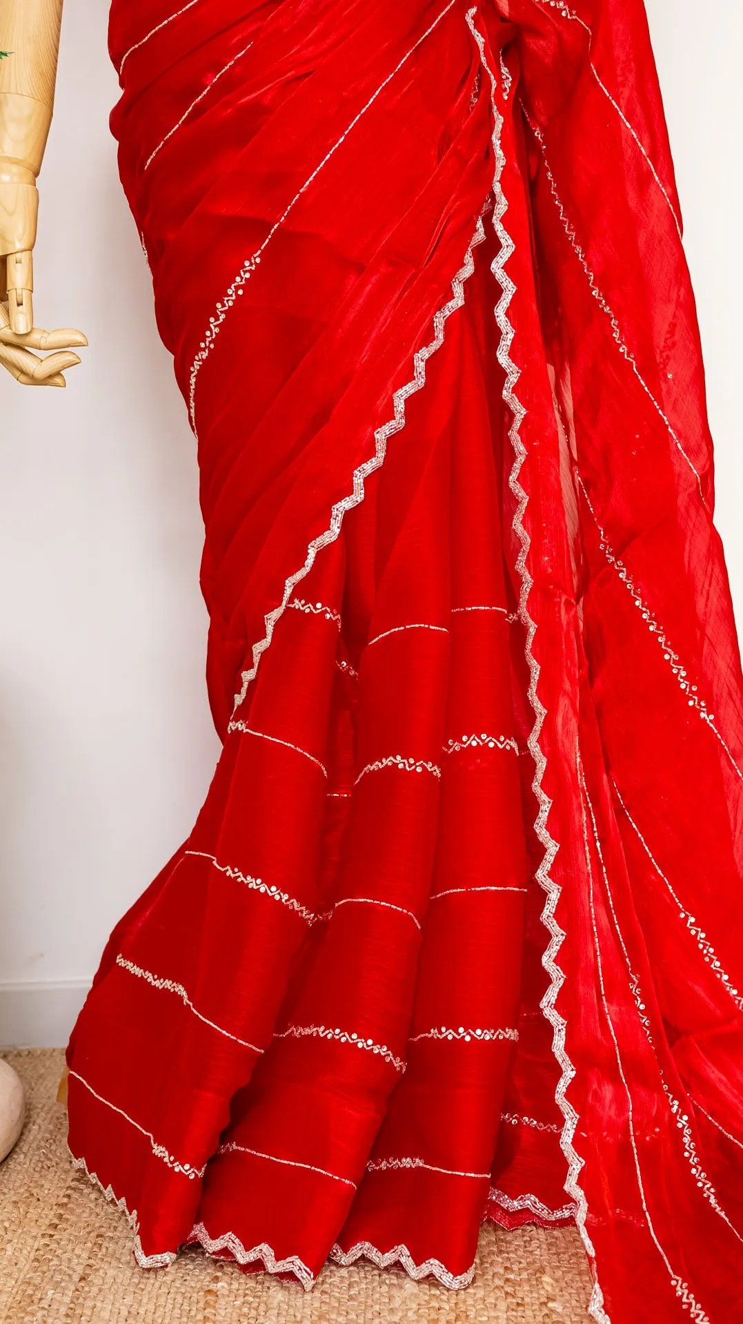 Jimmy Choo Hand Embroidered Saree