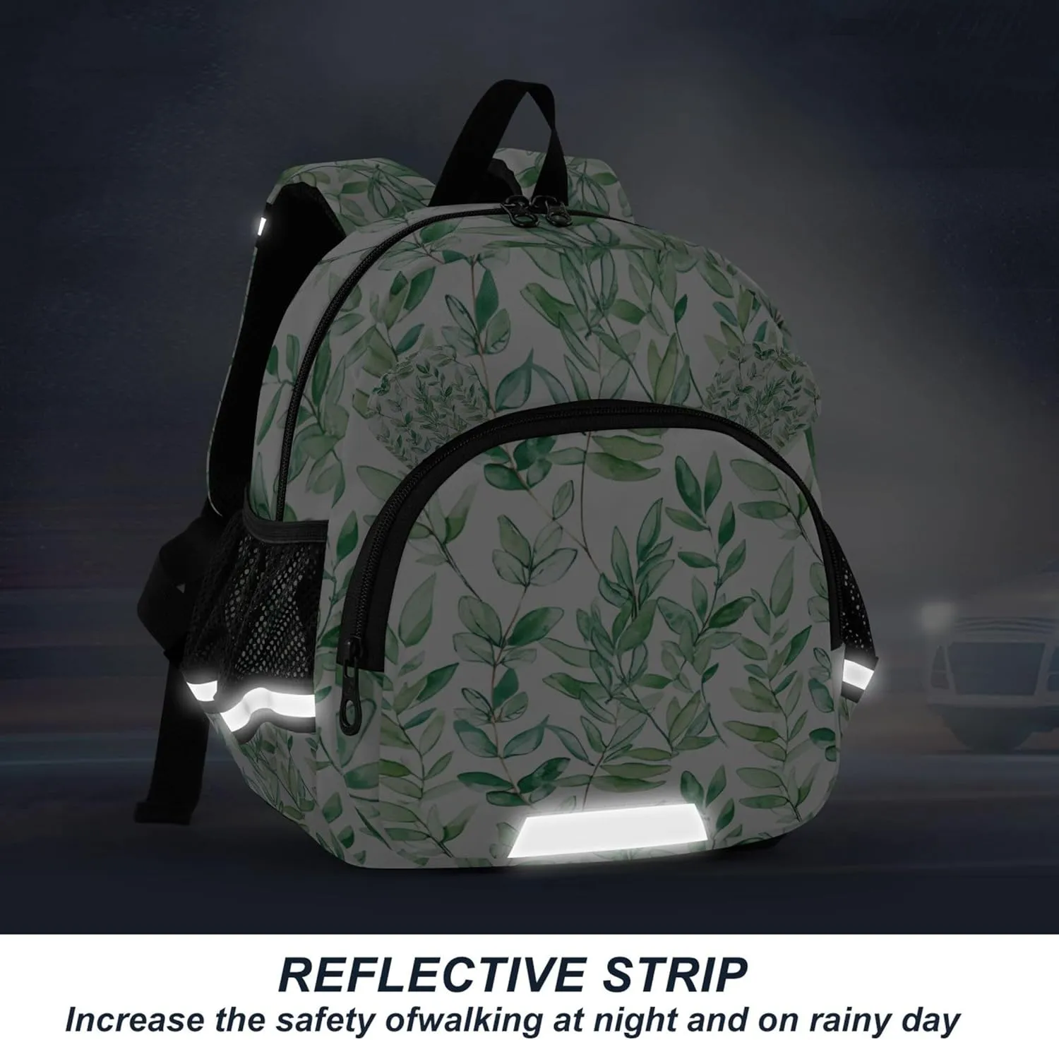 Joisal Kids Backpacks for Toddlers Shoulder Boys Daycare Bag for School Girls Botanical Nature Watercolor Green S 7L